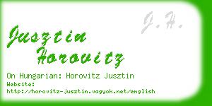 jusztin horovitz business card